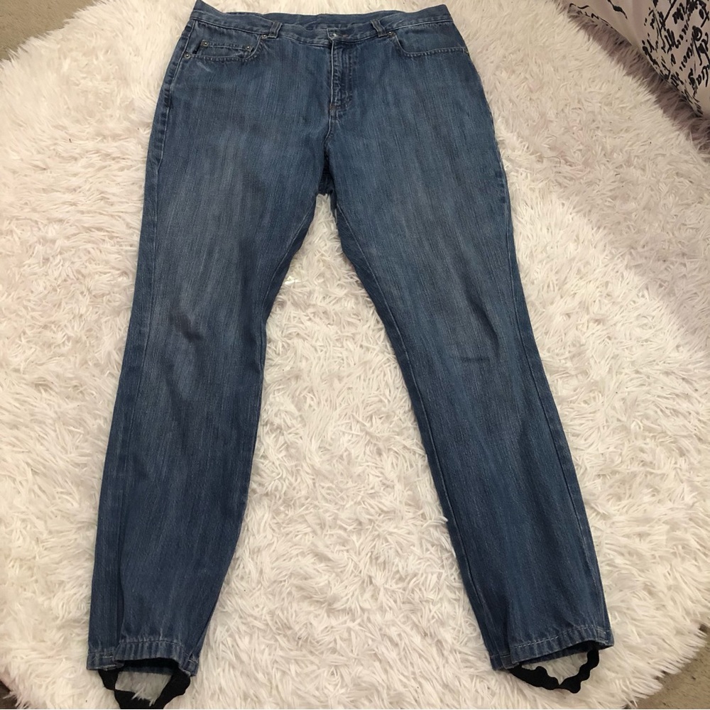 Vtg Ralph Lauren Jeans Co. Lauren Green Label Stirrup Denim Jean size 10